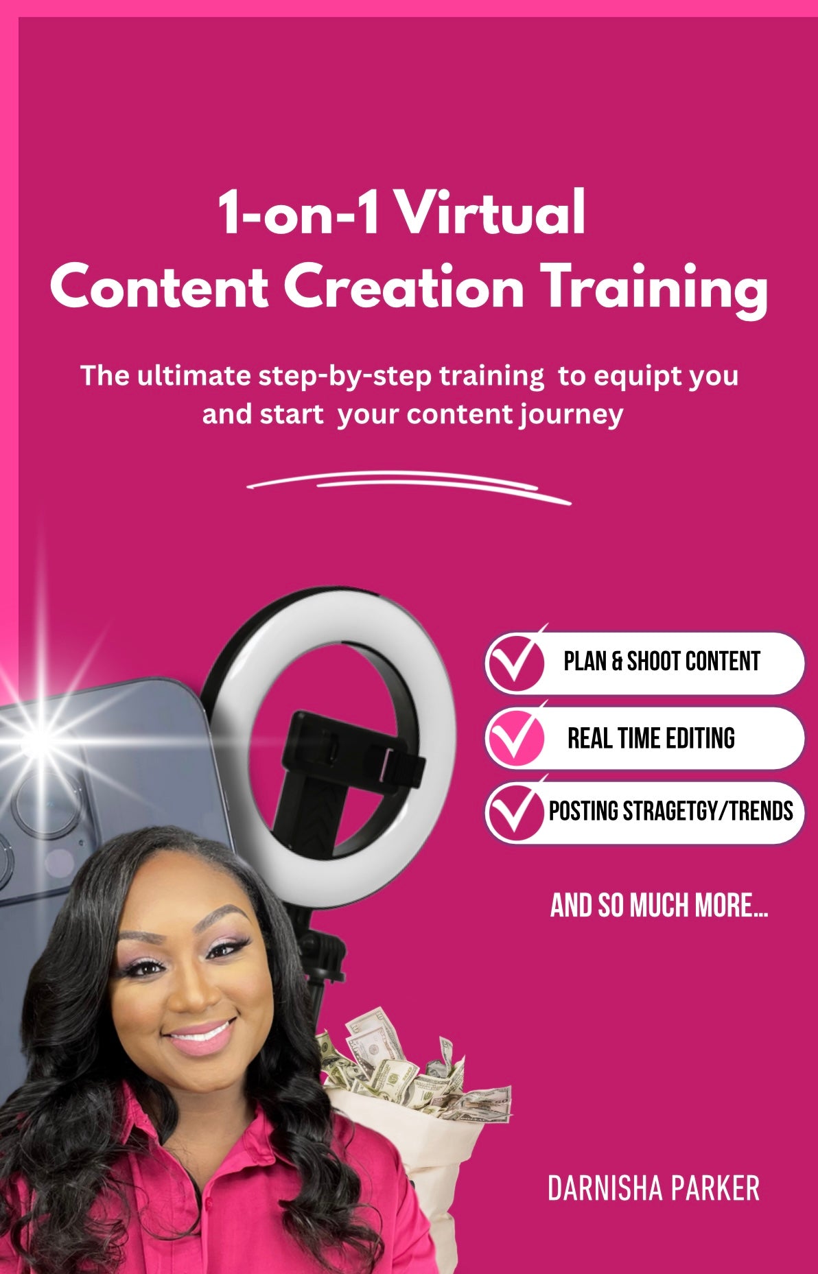 1-on-1 Virtual Content Creation Training for beginners