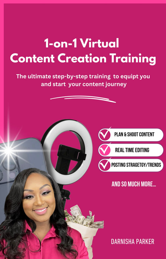 1-on-1 Virtual Content Creation Training for beginners