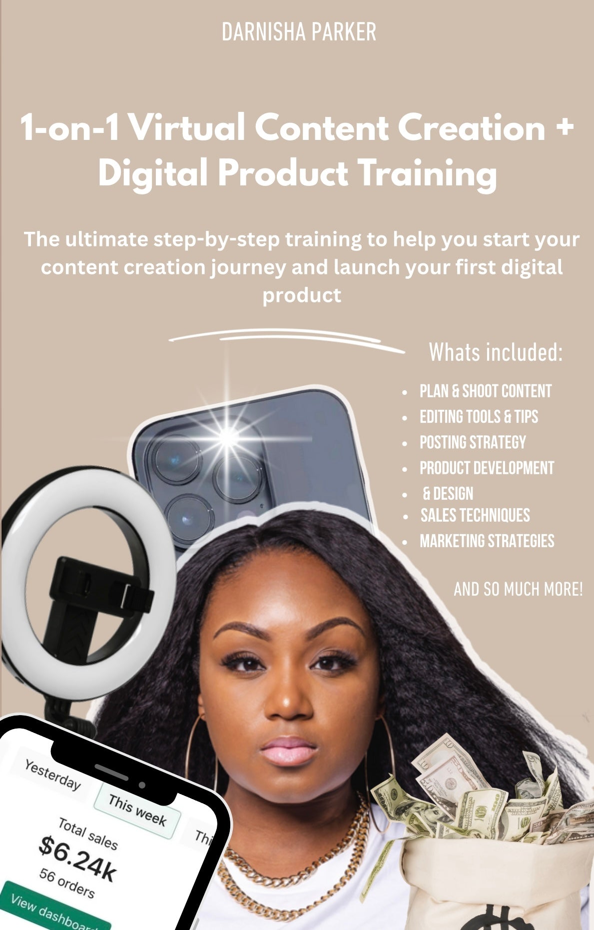 1-on-1 Virtual/Content Creation + Digital Product